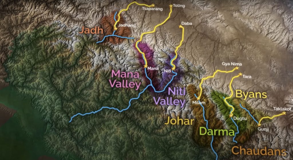 Detailed map illustrating all known trading posts, highlighting key locations and routes, created by Harshit Rautela.