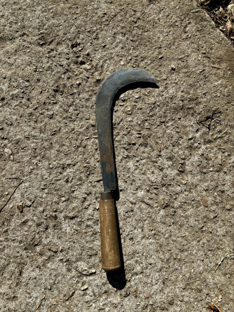 Darati (an iron sickle which is used in cutting wood, grass and Ringal). Photo: Suresh