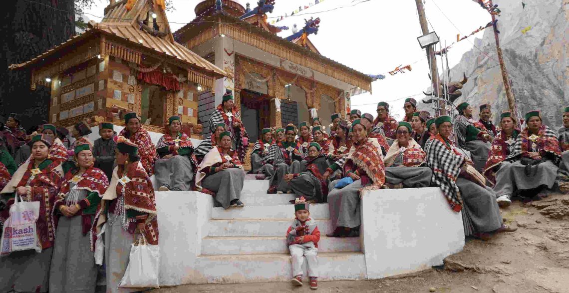 At a Santang (Deity worship place) in Lambar village, Kinnaur. Photo: Tanisha Negi