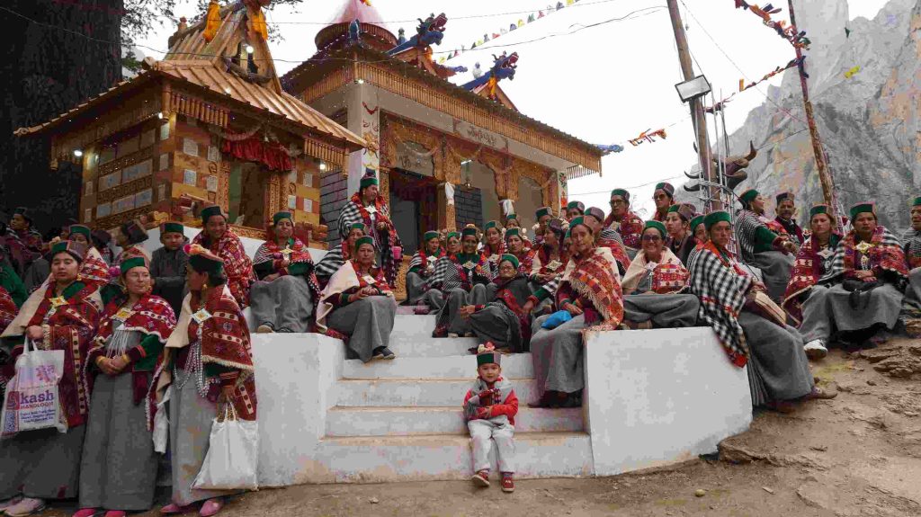 At a Santang (Deity worship place) in Lambar village, Kinnaur. Photo: Tanisha Negi